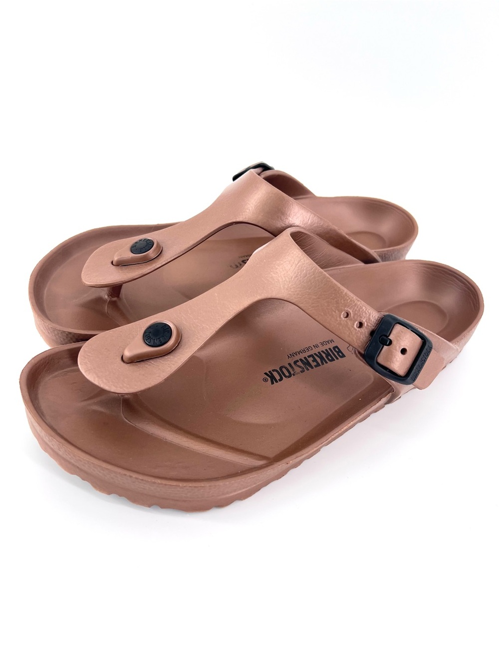 BIRKENSTOCK GIZEH EVA METALLIC COPPER Eu 39 L 8 Thong Casual Boho Minimalist